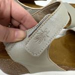 Fly London Gogo Platform Wedge Sandals Leather Taupe Size 38 Photo 5