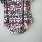 Absolutely Famous  Pink / White Floral Cold Shoulder Top Size L Photo 6