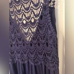 Lascana Navy Crochet Back Vneck Dress Blue Size 8 Photo 2
