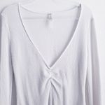 Free People  Cozy Up With Me Knit Rushed Long Sleeve Ribbed Bodysuit Photo 2