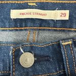 Levi's  Premium Ribcage Straight Jeans Womens Size 29 Dark Wash Denim Button Fly Photo 6