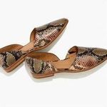 Madewell The Marisa d'Orsay Flat in Snake Embossed Leather Photo 1
