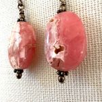 Sterling silver rhodochrosite drop earrings Photo 3