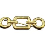 Monet Vintage Gold Tone Square Circle Textured Brooch Pin Photo 2