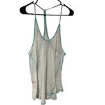 Elegant White Tank Top with Aqua Accents Photo 5