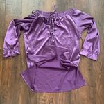 Ashley Stewart silky purple top, size XL Photo 2
