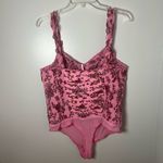 Free People NEW Weekend Plans Bodysuit Lace Delicate Romantic Coquette Size L Photo 3