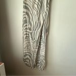 MISA Los Angeles  Persephone Gray Abstract Zebra One Shoulder Maxi Dress S Photo 6