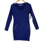 Athleta NWT  Navy Blue Enchanted Sweatshirt Dress-XXS Photo 0