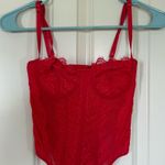 SheIn Elegant Red Lace Bustier Photo 0