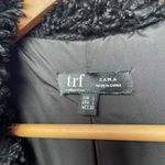 ZARA  Cropped Teddy Full Zip Jacket‎ in Black Size Large Photo 3