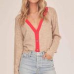 ASTR The Label Constance Cardigan Hot Pink Taupe Photo 0