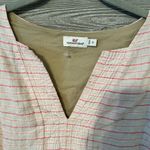 Vineyard Vines Size 2 Striped Beach Tunic Linen Dress Pink/Taupe EUC Coverup Photo 1