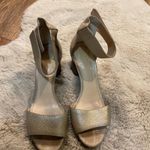 Vince Camuto Jacon Sandal Size 8 Womens Champagne Metallic Ankle Strap Block Photo 2
