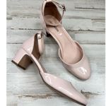 Steve Madden  Nude Patent Leather Ankle Strap Round Toe Block Heel Shoes Size 5M Photo 11