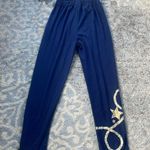 Rafael Vintage Elastic Waist Nautical Pants Navy & Gold Medium Photo 3