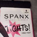 Spanx NWT Black Cable Knit Patterned Leg All Day Shaping Tights Photo 3