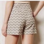 Anthropologie Cartonnier Melisma Chevron High Rise Shorts Taupe Ivory Photo 1