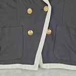 Peter Nygard Nygard Women's Blazer Black Contrast Trim Golden Buttons Plus Size 1X Photo 2