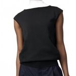 Uniqlo  U Sleeveless Crew Neck Cotton Cocoon Sweater NWT Black XS Photo 1