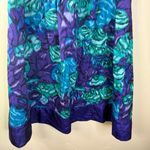 Moulinette Soeurs Strapless Size 4 Purple and blue/green floral dress Anthro Photo 2