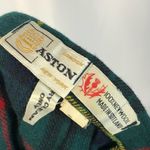 Vintage Aston Wool Made in Scotland Green Plaid Mini Kilt Skirt M Size M Photo 3