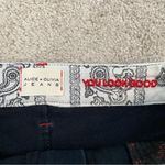 Alice + Olivia  Good High Rise Denim Skirt Bandana Patchwork 29 Black Photo 5