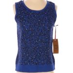 Ruby Rd. Party Animal‎ Blue Sequined Top NWT Small Photo 0