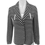 Ryan Roberts Black Striped Long Sleeve Collared Open Blazer Jacket Size OS Photo 0