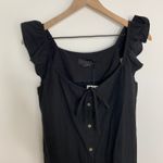 Hatch Collection Jenna Ruffle Button Front Midi Dress Black Maternity New Small Size undefined Photo 9