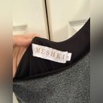 Meshki Scarlett Shimmer Dress Dark Silver Glitter One Shoulder Mini Size Small Photo 2