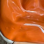 Harper Ave Orange Cream Patent Vinyl Leather Trim Backpack Bag Travel Diaper Bag Photo 10