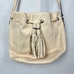 J.Crew Beige Tassel Leather Hobo Crossbody Bag Photo 22
