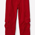 Princess Polly  Red Cargo Pants | Utility Style | 100% Cotton | Size 4 Photo 0