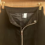 H&M  grunge black suede mini skater skirt woman’s size 4 Photo 2