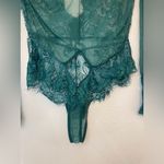 Sexy Perspective Green Lace Eyelashes Long Sleeve Bodysuit Size M‎ Size M Photo 5
