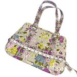 Vera Bradley Purple & Gray Bag Floral Design Orchid Pattern Purse Womens Handbag Photo 1
