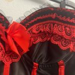 Black &Red Burlesque Moulin Rouge Corset Victorian Ren Faire Corsets Costume Top Red Size M Photo 4
