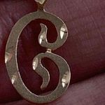 10k Gold C Initial Pendant Photo 0