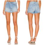 Mother Denim The Scrapper Jean Shorts Size 25 Fray Hem Light Blue Wash 3" Inseam Photo 1