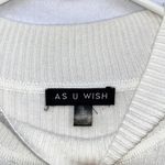 As You Wish Juniors large sweater dress off white ribbed long sleeved dress women’s small Photo 4