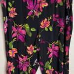 Susan Graver Susan‎ Graver Womens 2X Colorful Floral Liquid Knit Cropped Pants Pockets Resort Photo 0
