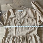 ZARA  Brown Tiered Long Sleeve Babydoll Mini Dress Size Medium Photo 7