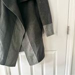Diane Von Furstenberg  Mackenzie Grey Colorblock Reversible Wrap Wool Coat Small Photo 11