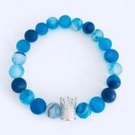 COUPLES | King and Queen Agate Beaded Bracelets Purple Photo 4