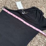 Melrose With Love Bria One Sleeve Ribbed knit Jumpsuit Black Small Photo 8