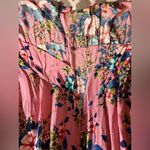 Xhilaration  Pink and Blue Floral Maxi Dress cottagecore coastal cowgirl ruffles Photo 4