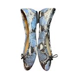 J. McLaughlin  Shoes Womens Size 8.5 Snakeskin Ballet Flats Leather Sole Photo 4