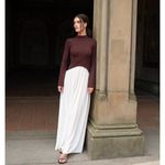 Solid & Striped  The Soglio Long Sleeve Maxi Swetter Dress in Raisin Brown Small Photo 9