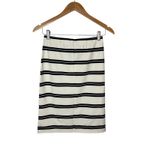 Sugar Lips Striped Pencil Skirt Tie Waist Knee Length Navy White Size Small NWT Photo 4